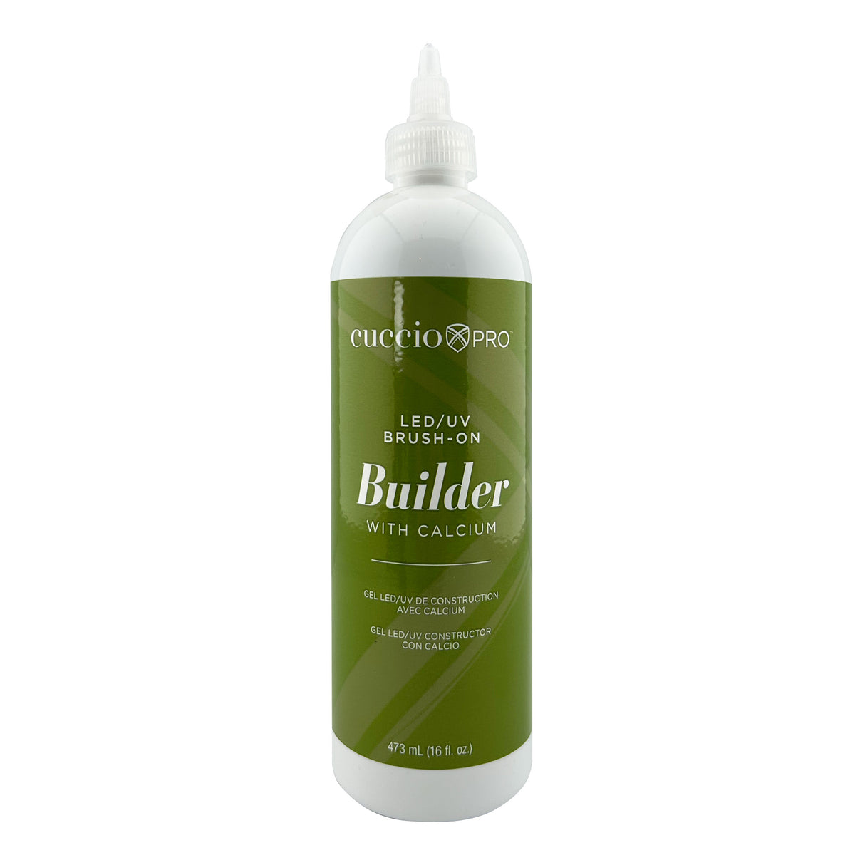Cuccio Brush On Builder Gel With Calcium - Clear Bottle Front View 473ml 16oz