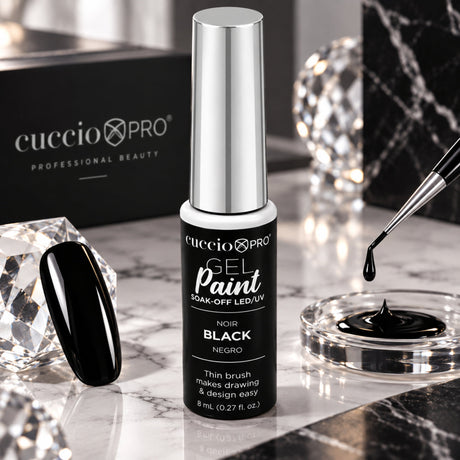 Cuccio Nail Art Gel Paint 8ml - Black AI Image