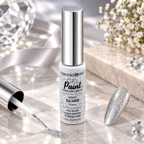 Cuccio Nail Art Gel Paint 8ml - Silver AI Image