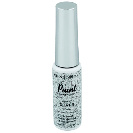 Cuccio Nail Art Gel Paint 8ml Bottle - Silver