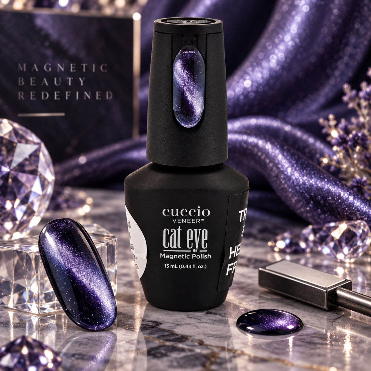 Cuccio Veneer Cat Eye Magnetic Gel Polish 13ml - Claw & Order AI Image