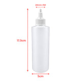 Empty Plastic Natural HDPE Bottle 200ml - Blank Dimensions