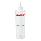 Empty Plastic Natural HDPE Bottle 500ml - Acetone