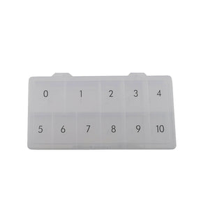Empty Plastic Tip Box Frosted Closed Lid