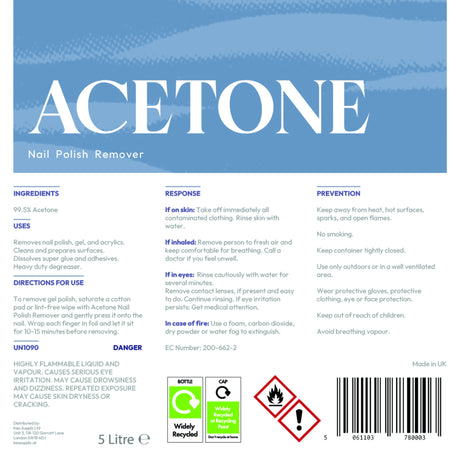 Ever Pure Acetone Label Close Up