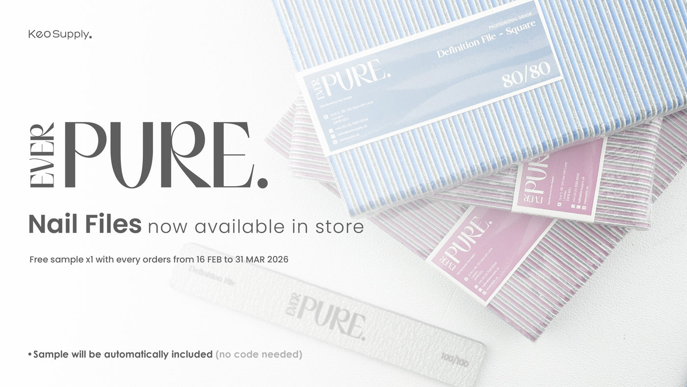 Ever Pure Nail Files Shopify Launch Promotion Banner