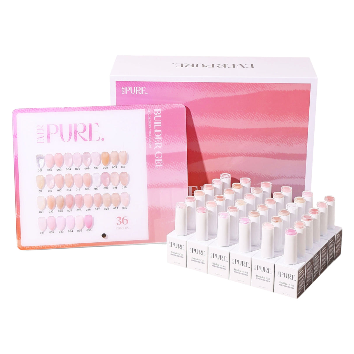 Ever Pure Pro Brush On Builder Gel Set - 36 Colour Set