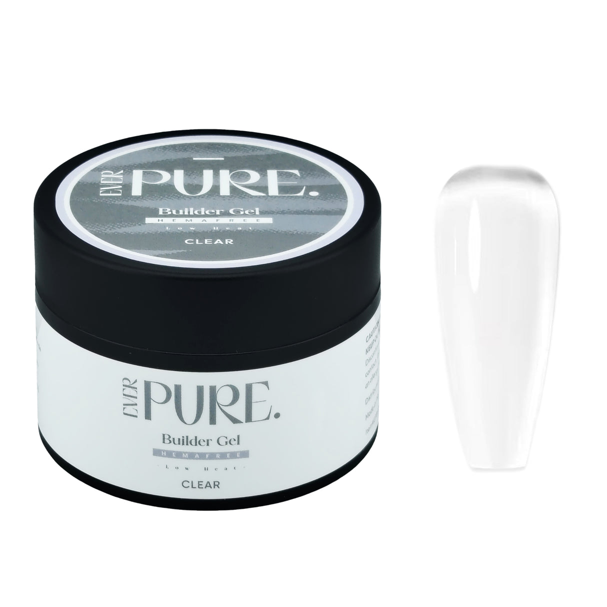 Ever Pure Pro Sculpting Builder Gel Jar With Colour Sample 56g 2oz - Clear