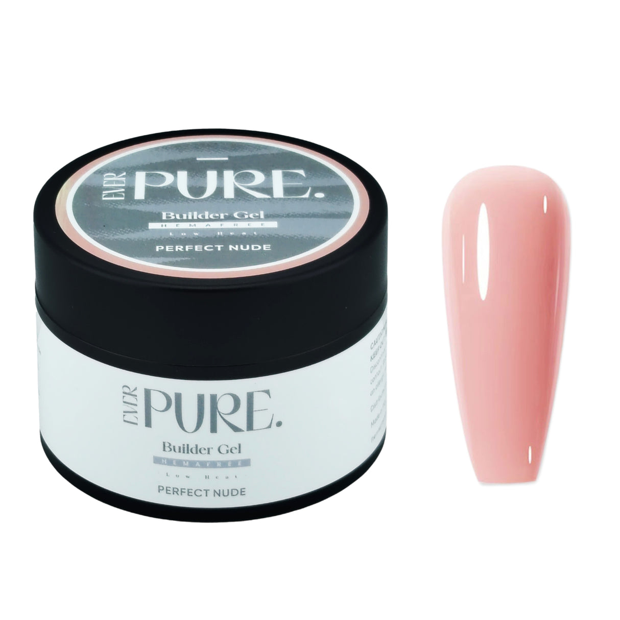 Ever Pure Pro Sculpting Builder Gel Jar With Colour Sample 56g 2oz - Perfect Nude