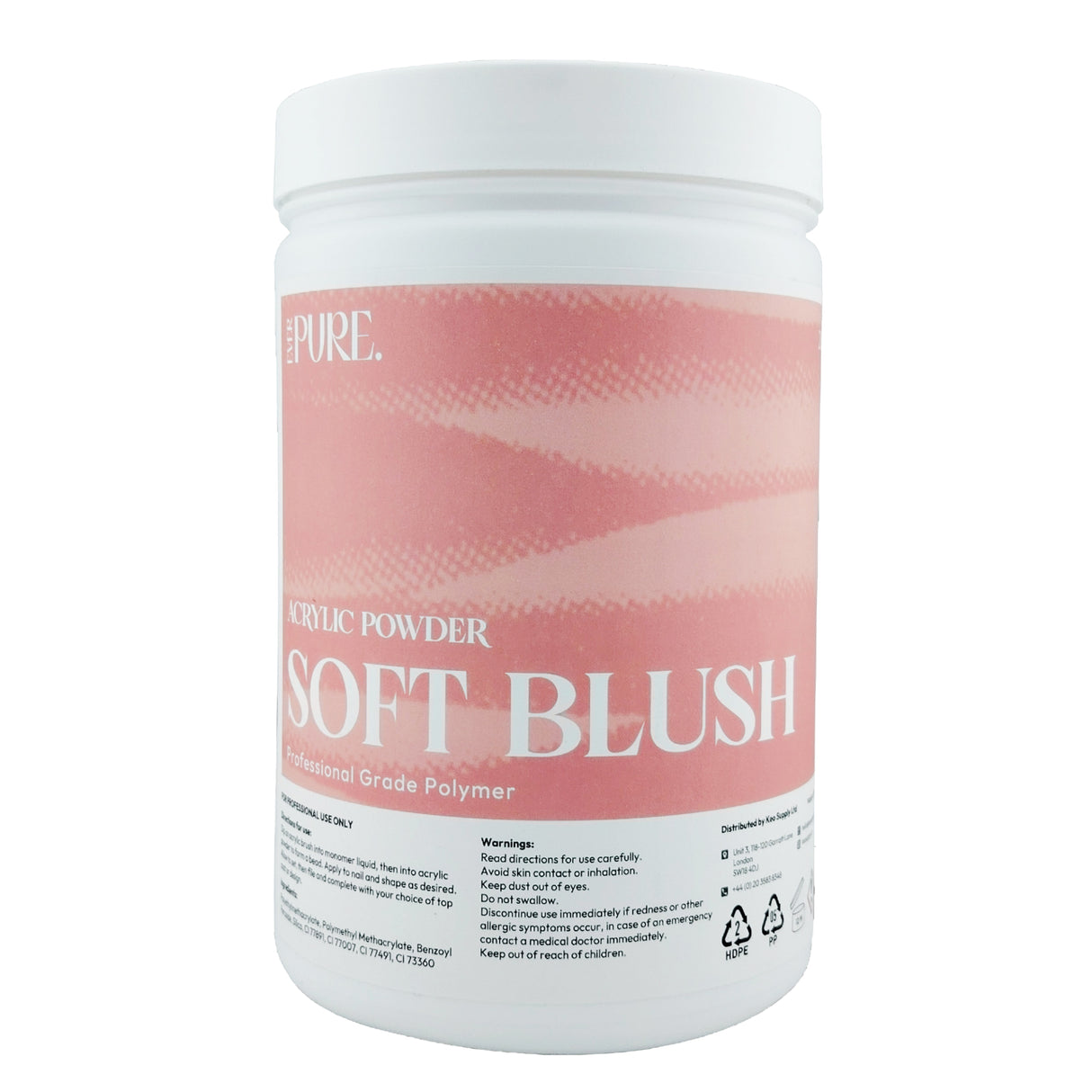Ever Pure Professional Grade Acrylic Powder - Soft Blush 2000g (70.55oz)