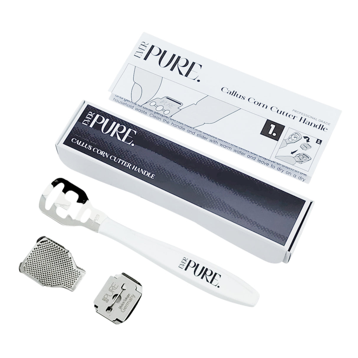 Ever Pure Professional Grade Callus Corn Cutter Handle Set Full Content View