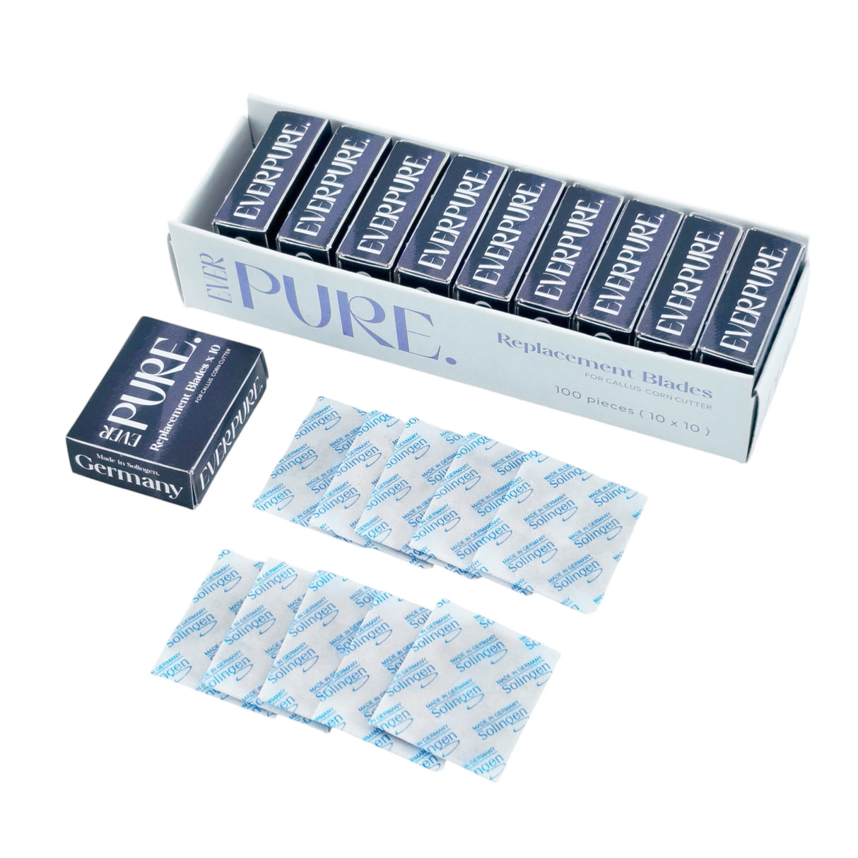 Ever Pure Professional Grade Callus Corn Cutter Replacement Blades Box Of 100pcs Content View