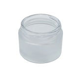 Frosted Liquid Dappen Dish Jar 50ml - No Silver Aluminium Screw Lid