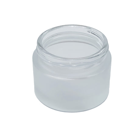 Frosted Liquid Dappen Dish Jar 50ml - No Silver Aluminium Screw Lid
