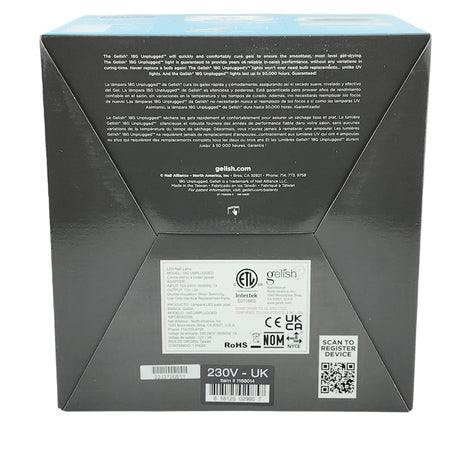 Gelish 18G Plus LED Lamp Unplugged - Back Box  Underneath View