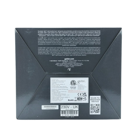 Gelish 18G Plus LED Lamp With Comfort Cure - Back Box Underneath View