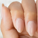 Gelish Brush On Builder Gel - Blush Rose Nude Colour On Finger Nails