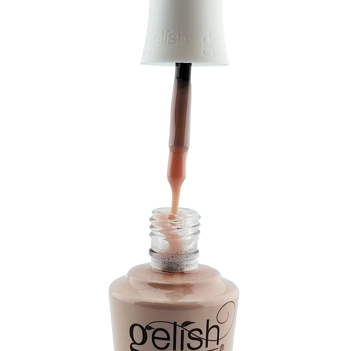 Gelish Brush On Builder Gel - Pink Sand Nude 15ml 0.5oz Brush Showing Colour