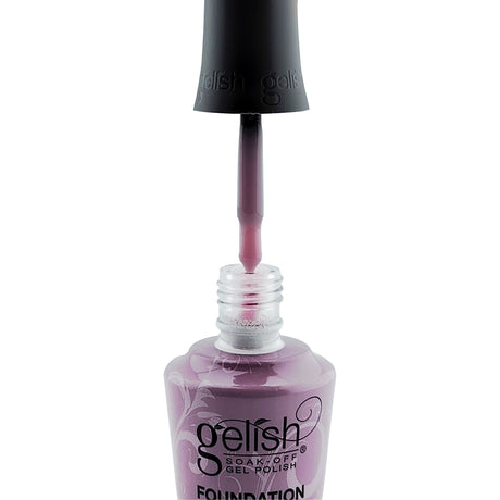 Gelish Foundation Flex Rubber Base Gel -  Light Pink 15ml 0.5oz Brush Showing Colour