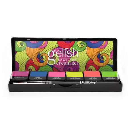 Gelish Nail Art Cream Gel (6pcs) Kit - Neon & On & On Front View