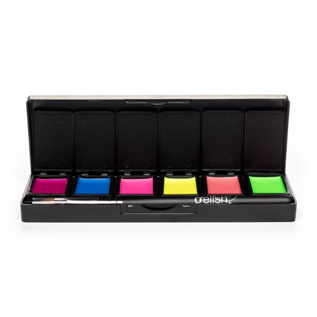 Gelish Nail Art Cream Gel (6pcs) Kit - Neon & On & On Inside View