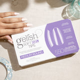 Gelish Soft Gel Tips Medium Round Hand Model With Finger Nails With Box
