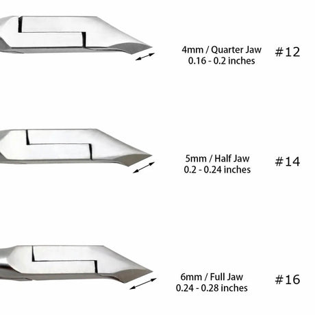 General Cuticle Nippers Size Chart