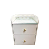Keo Spartan Gold Handcrafted Wooden Pedicure Trolley Cart Top View