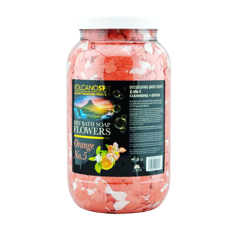 La Palm VolcanoSpa Dry Bath Soap Flowers (gallon) Bottle - Orange No.5