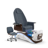 Lexor Mystique Salon Pedicure Spa Chair Midnight Massage Colour and White Moonstone base