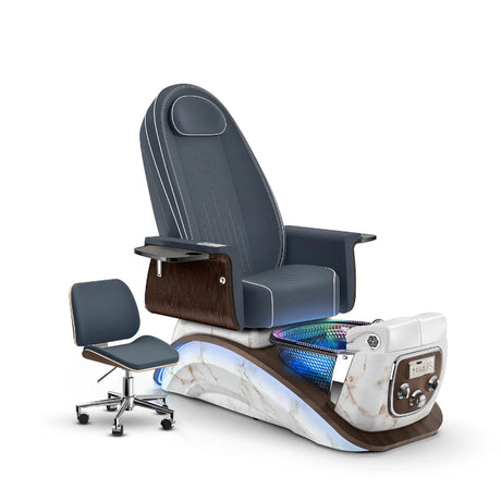 Lexor Mystique Salon Pedicure Spa Chair Midnight Massage Colour and White Moonstone base