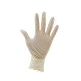 Luxe Disposable Latex Powder-Free Gloves Front of Hand Model View