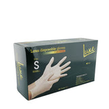 Luxe Disposable Latex Powder-Free Gloves Small Single Pack Front View