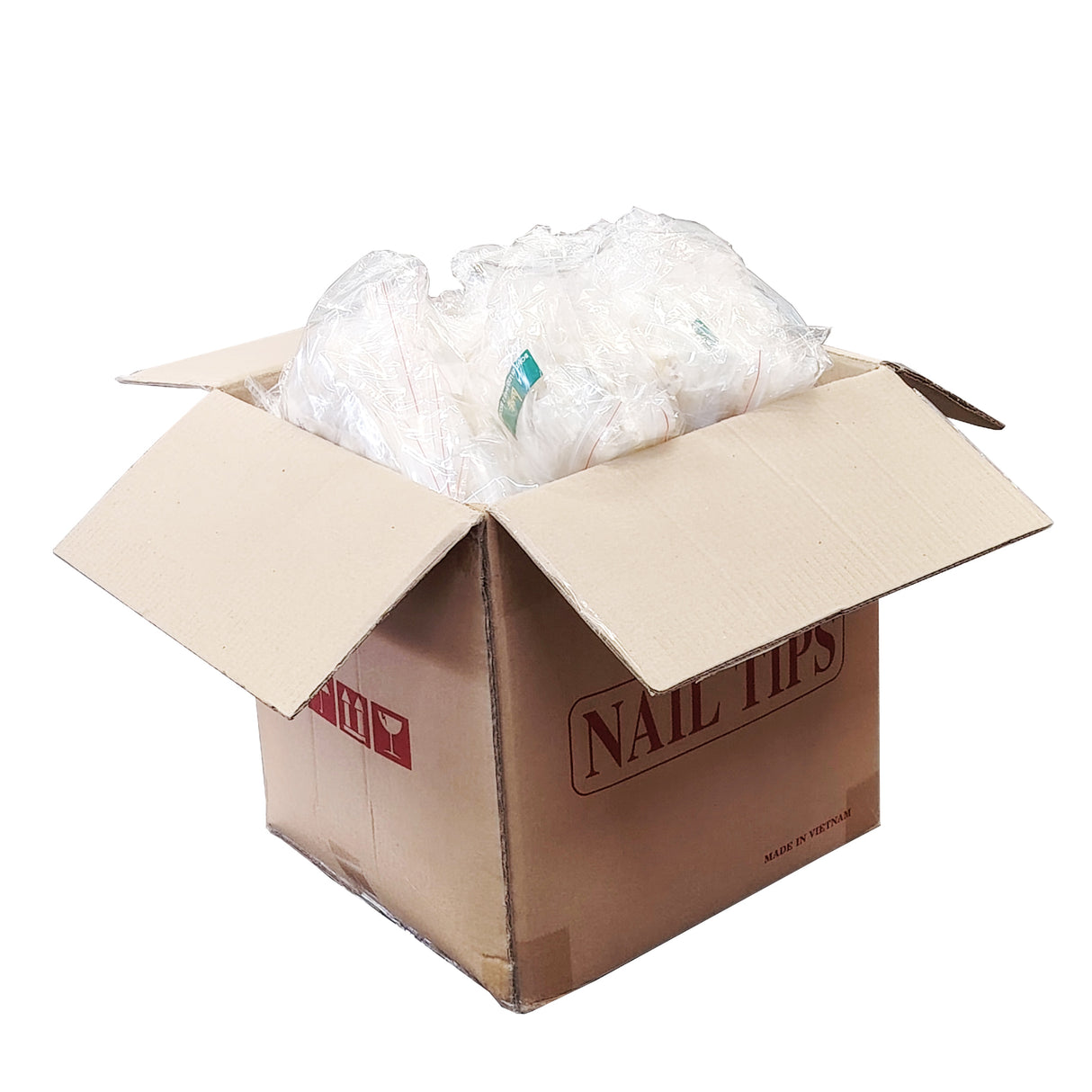 Luxe Natural Acrylic False Nail Tips Whole Box #0-10 - 1 Big Bag (100bag of 50pcs) Each Number