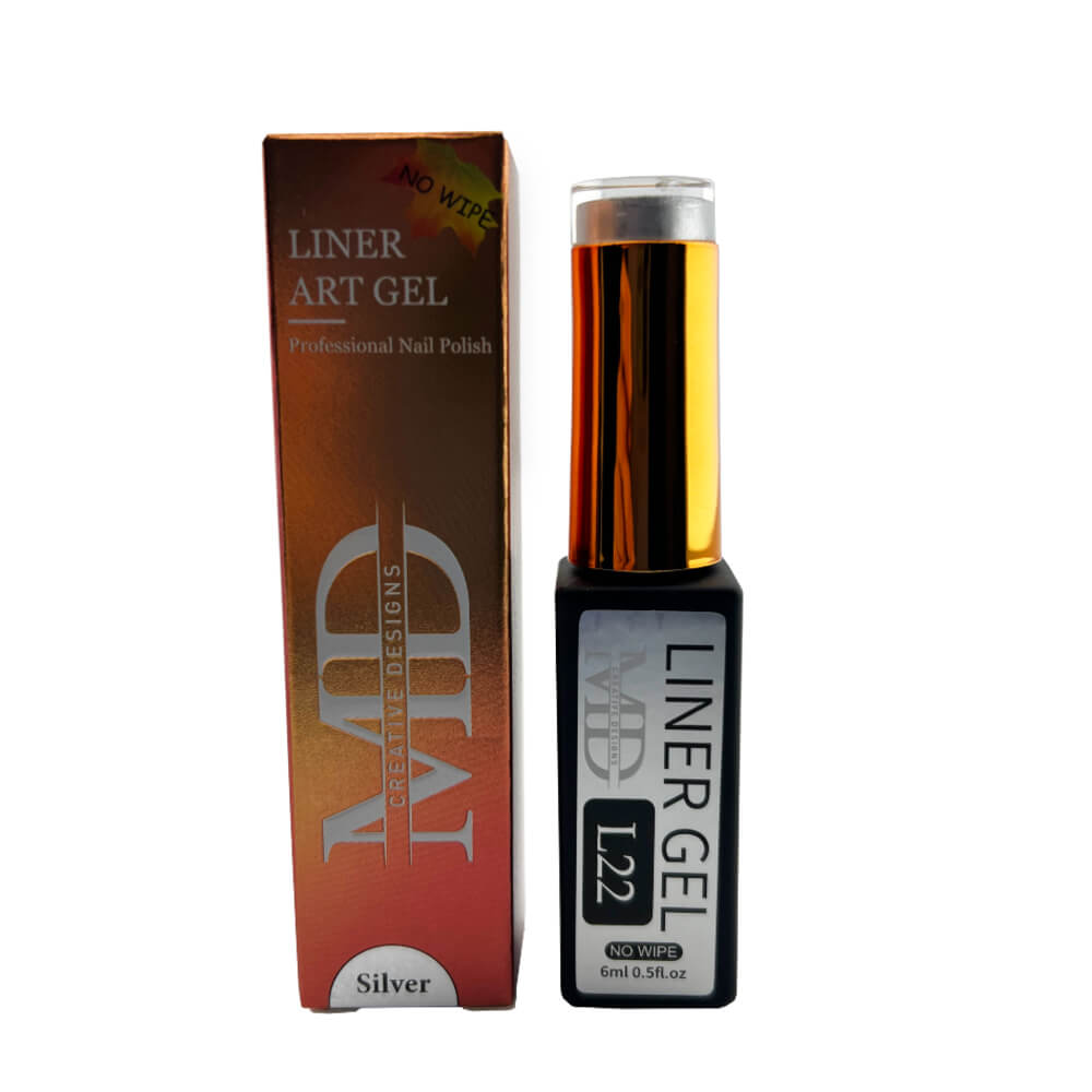 MD Nail Gel Art Liner Bottle Silver Colour