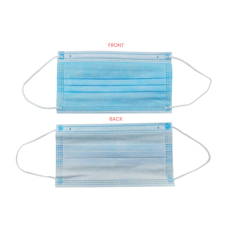 Medical Grade Type IIR 3 Ply Surgical Face Mask Both Front And Back View