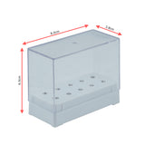 Nail Drill Bit Holder 10 Slots Closed Box With Measurements View