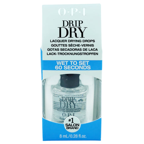 OPI Drip Dry Lacquer Drying Drops 8ml Box Front View