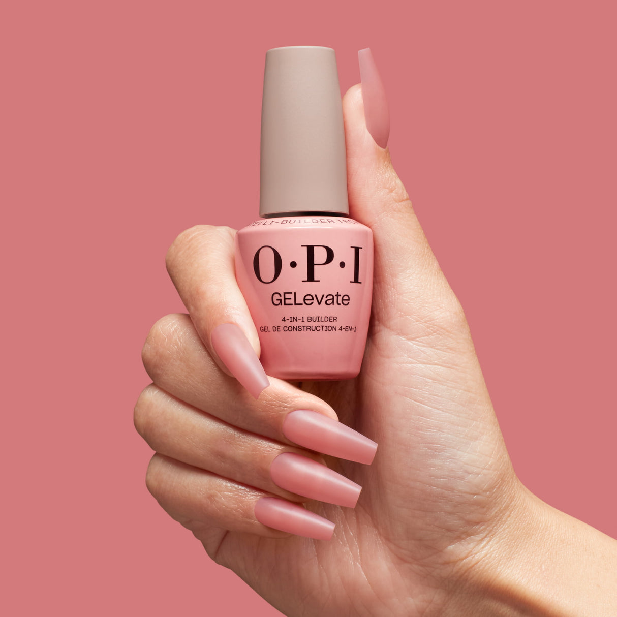 OPI GELevate 4-in-1 Builder Gel 15ml Bottle With Handshot Demo - Pink Over Slay 1