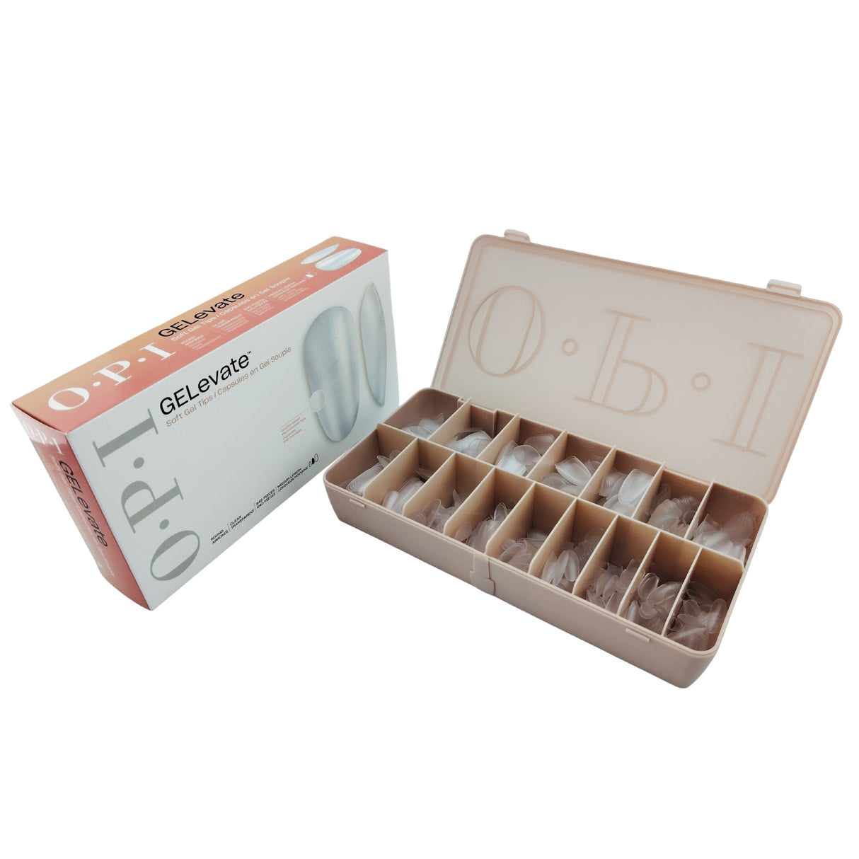 OPI GELevate Soft Gel Tips - Medium Round 640pcs Box Content View