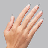 OPI GELevate Soft Gel Tips - Medium Round Clear Tip Demo On Finger Nail View