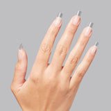 OPI GELevate Soft Gel Tips - Medium Square Clear Tip Demo On Finger Nail View