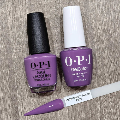 OPI Medi-Take It All In Gel and Polish Together and Shade Reference