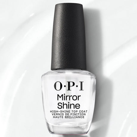 OPI Mirror Shine Top Coat (NTT37) Bottle 15ml 0.5oz Front View