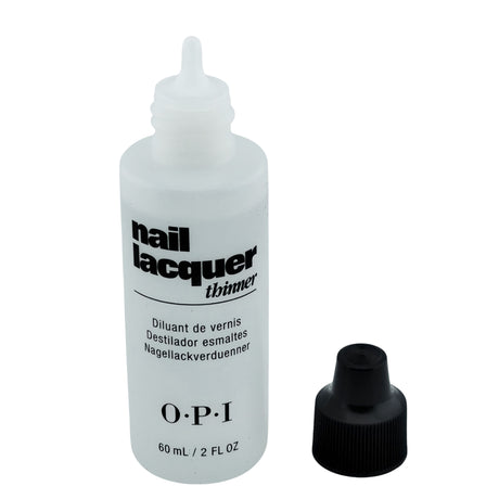 OPI Nail Polish Thinner 60ml Bottle Showing Nozzle And Cap Off View