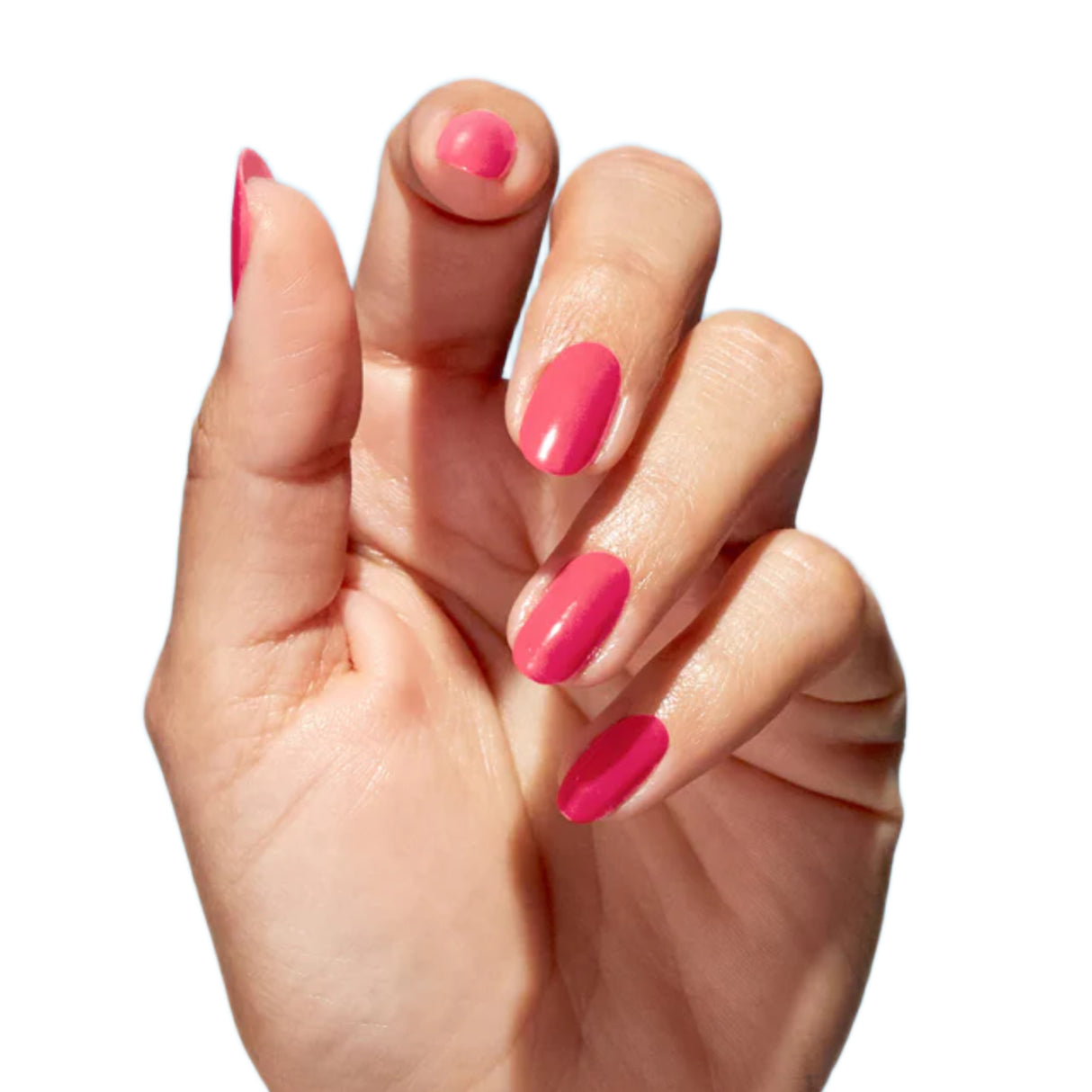 OPI Nature Strong Polish Big Bloom Energy Light Pastel Pink Colour On Finger Nails