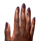 OPI Nature Strong Polish Eco-Maniac Dark  Solid Plum Colour On Finger Nails