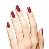 OPI Nature Strong Polish Give A Garnet More Brownish Redwood Colour On Finger Nails