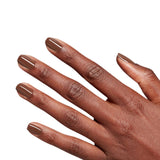 OPI Nature Strong Polish Make My Bark on the World Dark Chocolate Brown Colour On Finger Nails