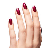 OPI Nature Strong Polish Raisin Your Voice Dark Ruby Ultra Fine Glitter Red Colour On Finger Nails